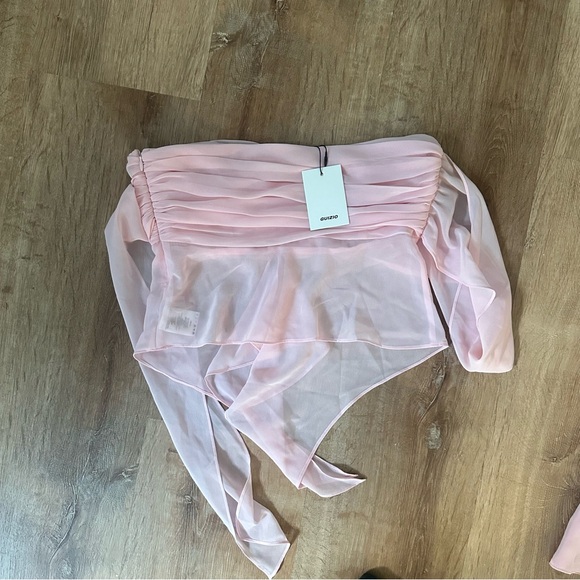 Guizo chiffon wrap around top & matching skirt - Picture 8 of 9